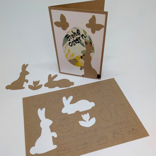 Bastelbogen "Osterbild 2"  zum Gestalten & Verzieren